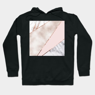 Shimmering rose gold with rose gold marble Hoodie